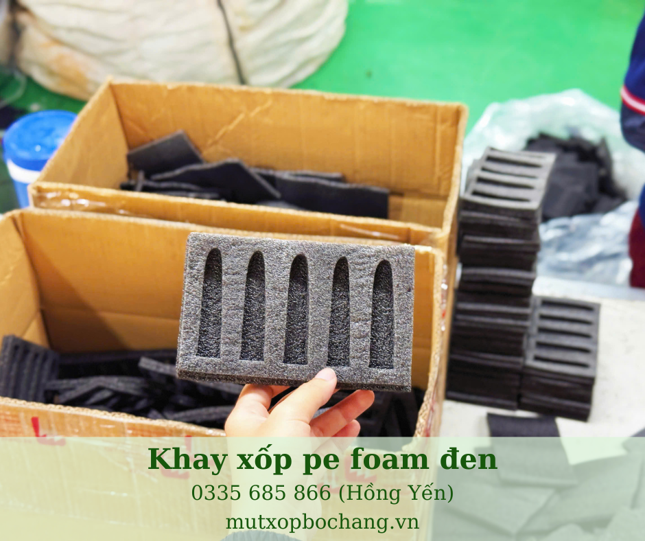 Xốp PE Foam Đen Định Hình 