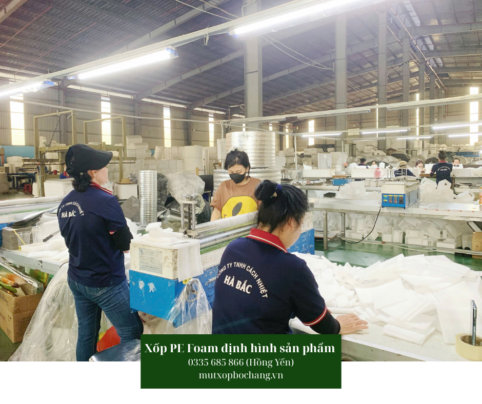 Xốp PE Foam định hình sản phẩm điện tử