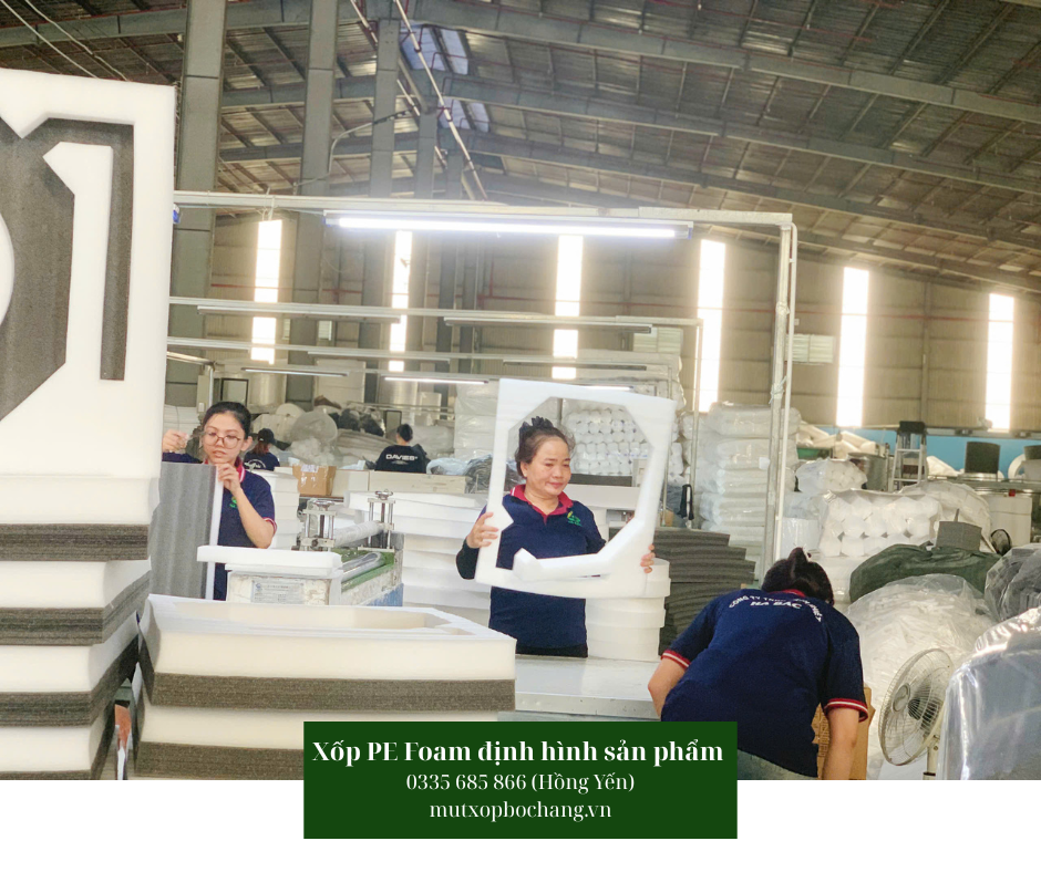 Xốp PE Foam định hình sản phẩm điện tử