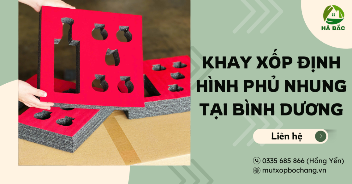 Khay xốp định hình phủ nhung