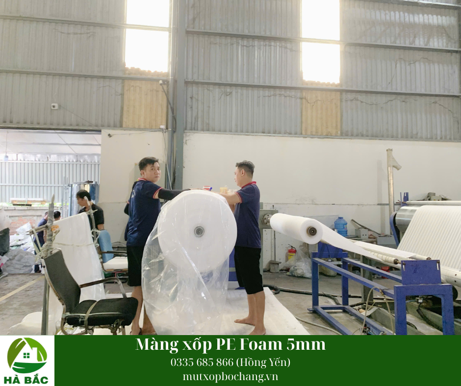Màng xốp PE Foam 5mm may balo túi xách
