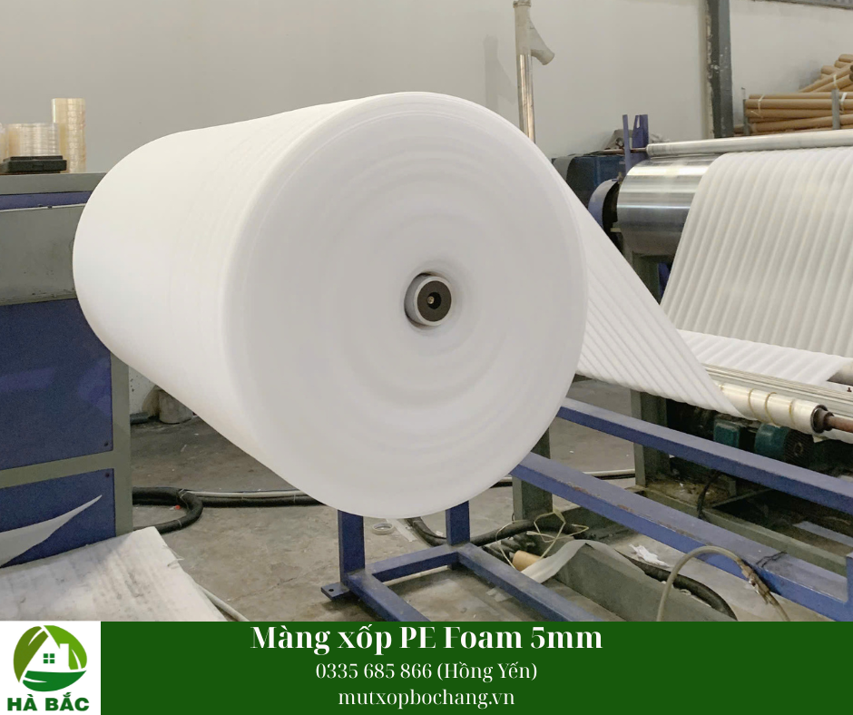 Màng xốp PE Foam 5mm may balo túi xách