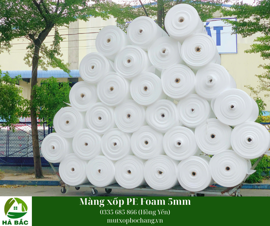 Màng xốp PE Foam 5mm may balo túi xách