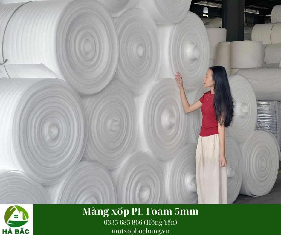 Màng xốp PE Foam 5mm may balo túi xách