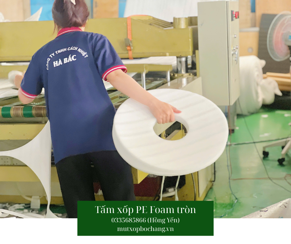 Tấm xốp PE Foam tròn đục lỗ