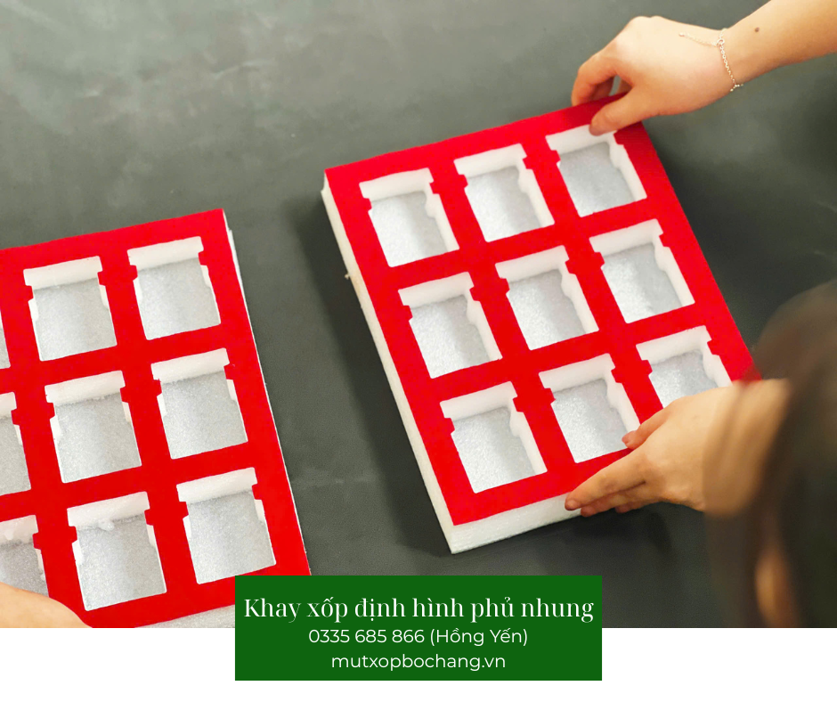 Khay xốp định hình phủ nhung