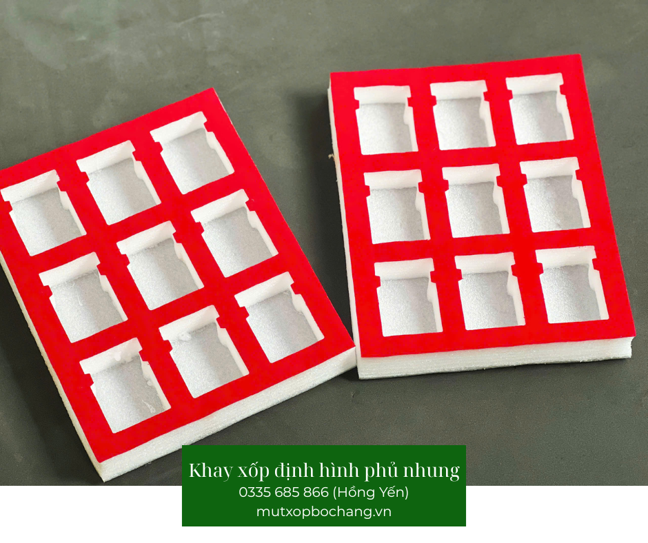 Khay xốp định hình phủ nhung
