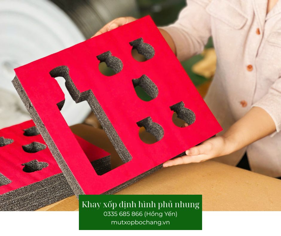 Khay xốp định hình phủ nhung