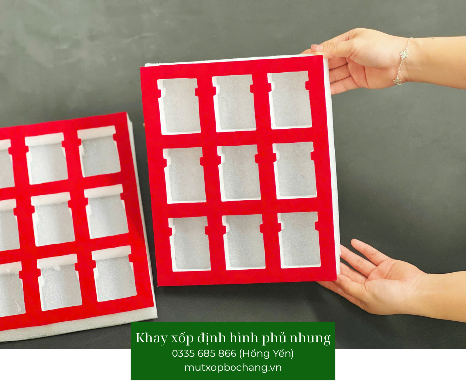 Khay xốp định hình phủ nhung