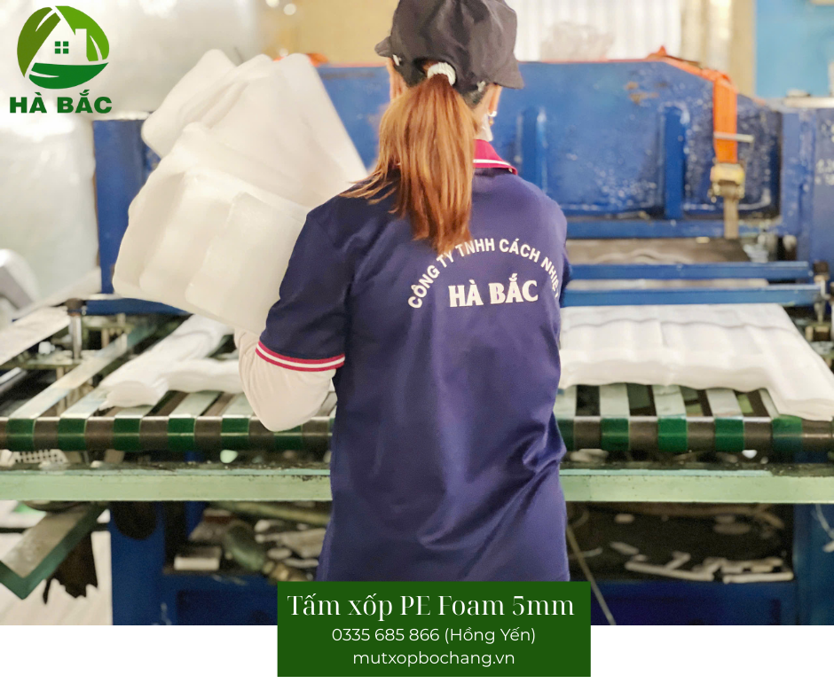 Tấm xốp PE Foam 5T may balo túi xách