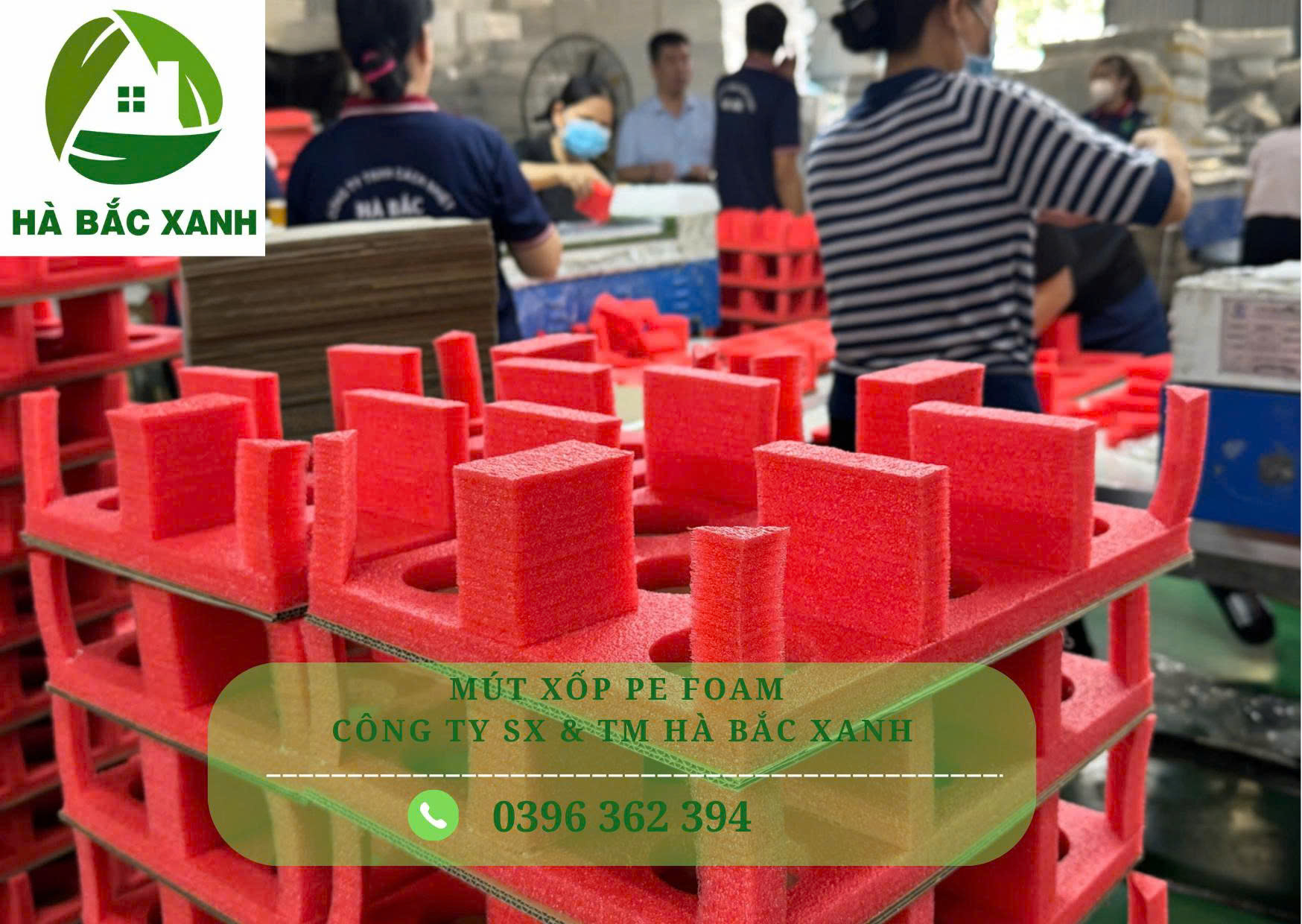 Mút xốp PE Foam định hình chống sốc, chống trầy xước tại Hà Nội – Hà Bắc Xanh